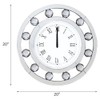 Acme Boffa Round Wall Clock with Circular Floating Crystal in
