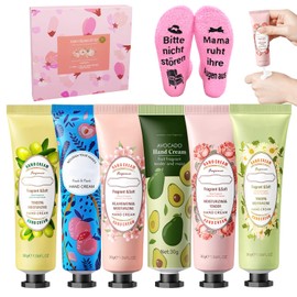 Gifts for Women, Hand Cream Set, Mum Gift, Birthday Socks with Saying Bitte Nicht Stören, Mini Hand Cream Christmas, Funny Birthday Gift, Mum Christmas Gifts for Women