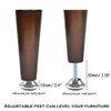 Circe-eu M8 Adjustable Furniture Leveling Feet with T-Nut 40x30mm 10pcs