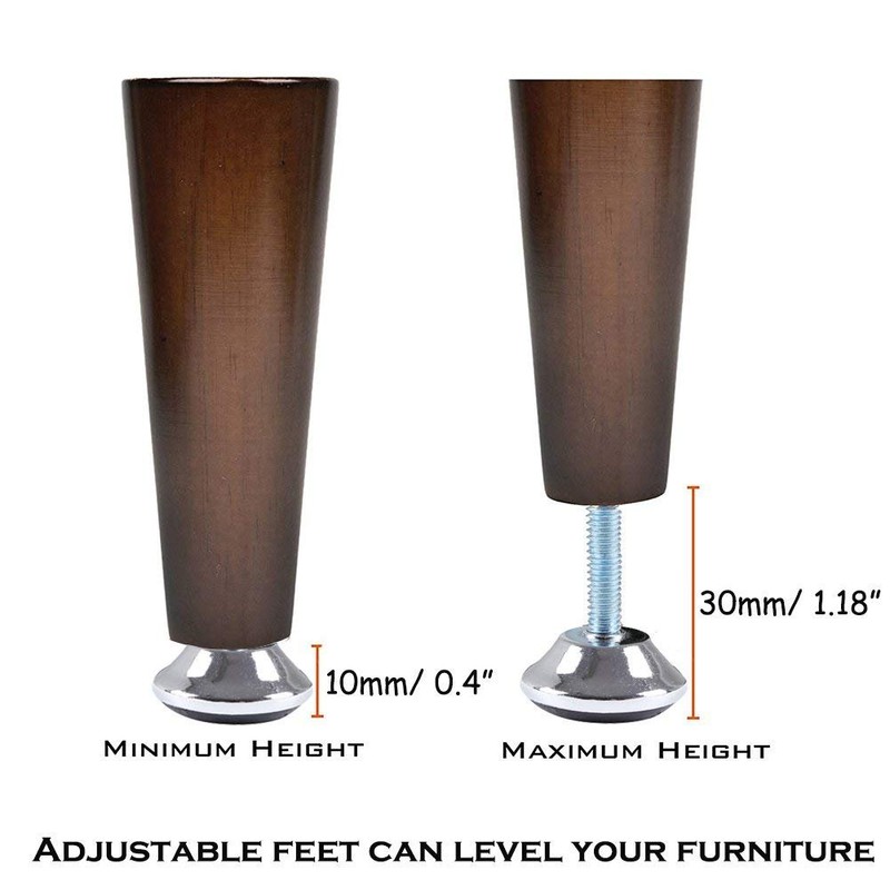 Circe-eu M8 Adjustable Furniture Leveling Feet with T-Nut 40x30mm 10pcs