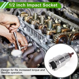 HOPESPANNER Universal 55mm Impact Socket Durable Hardware Tool Chrome Vanadium Steel 1 Pcs 6 Point 4mm for Car Motorcycle Dirtbike Repair 12.5mm Drive