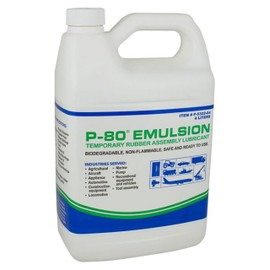 P-80 Emulsion Temporary Rubber Assembly Lubricant Emulsion – Biodegradable, Assembly Lube, Safe for Rubber, Plastic, Reduces Friction for Easy Installation, Non-Flammable Formula - O-Ring