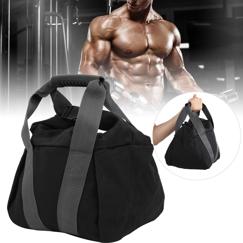 Canvas Weightlifting Training Sandbag Fitness Equipment with Comfortable Handle Gray