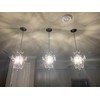 riomasee Mini Chandelier Modern Chrome Crystal Ceiling Light Fixture 1-Light