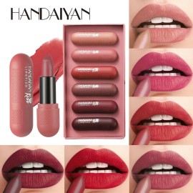 Set De Lápiz Labial Mate, Suave Bruma Aterciopelada De Larga Coral