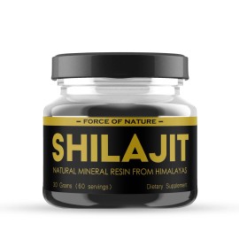 Pure Organic 100% Pure Himalayan Shilajit, Soft Resin, Extremely Potent, Fulvic Acid - 30g (60 servings)