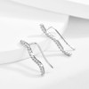 Earrings Silver for Women, Earrings Climber Stud Earrings with 5A