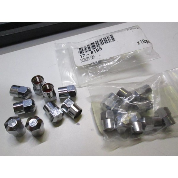 ROADKROME QUADRAX TIRE VALVE COVER CAP CHROME METAL - ONE