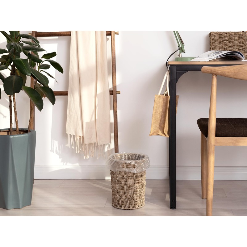 StorageWorks Wicker Waste Basket, Small Trash Can, Wicker Trash Basket