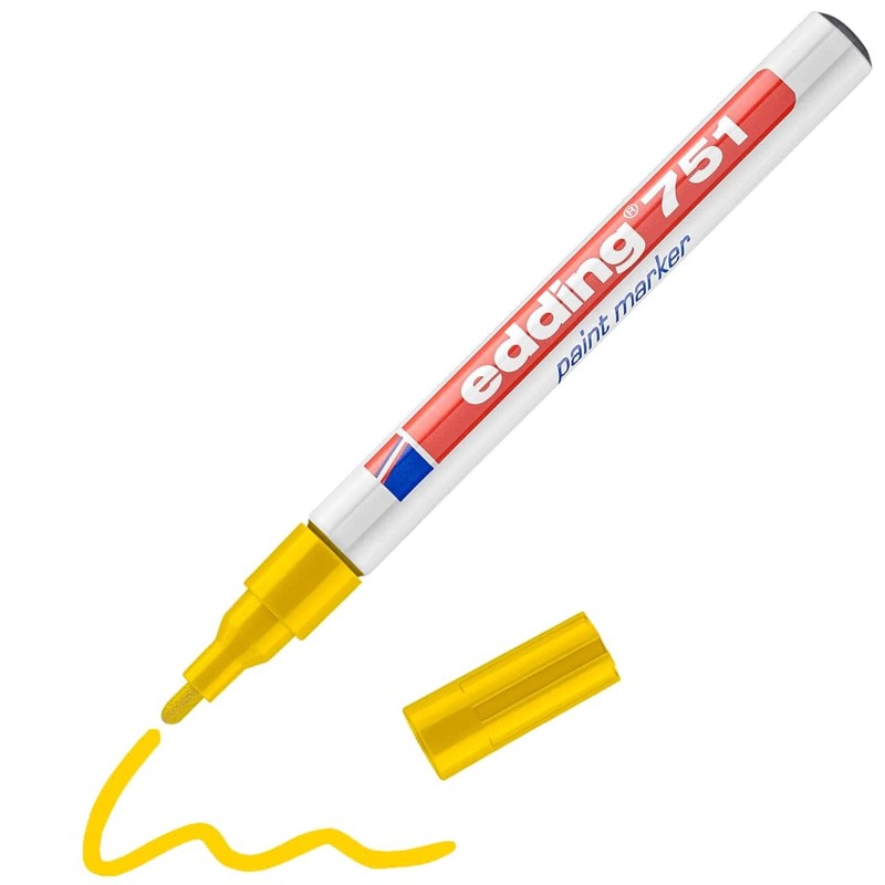 Edding 750 Bullet Tip Paint Marker Medium Yellow (Pack of