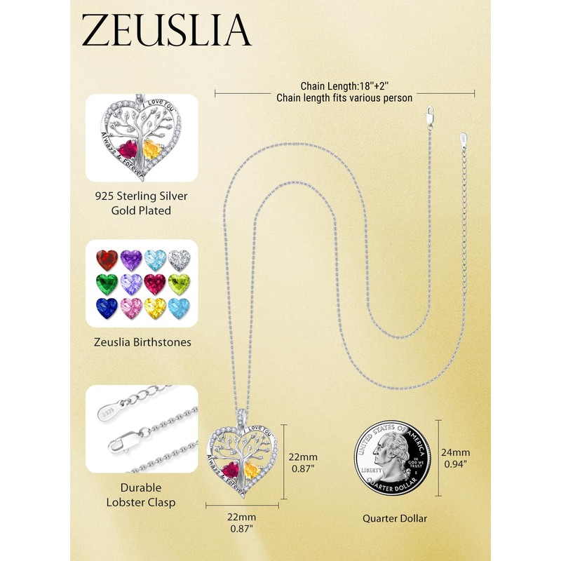 Tree of Life Necklace Wedding Anniversary Pendant Gift for Wife