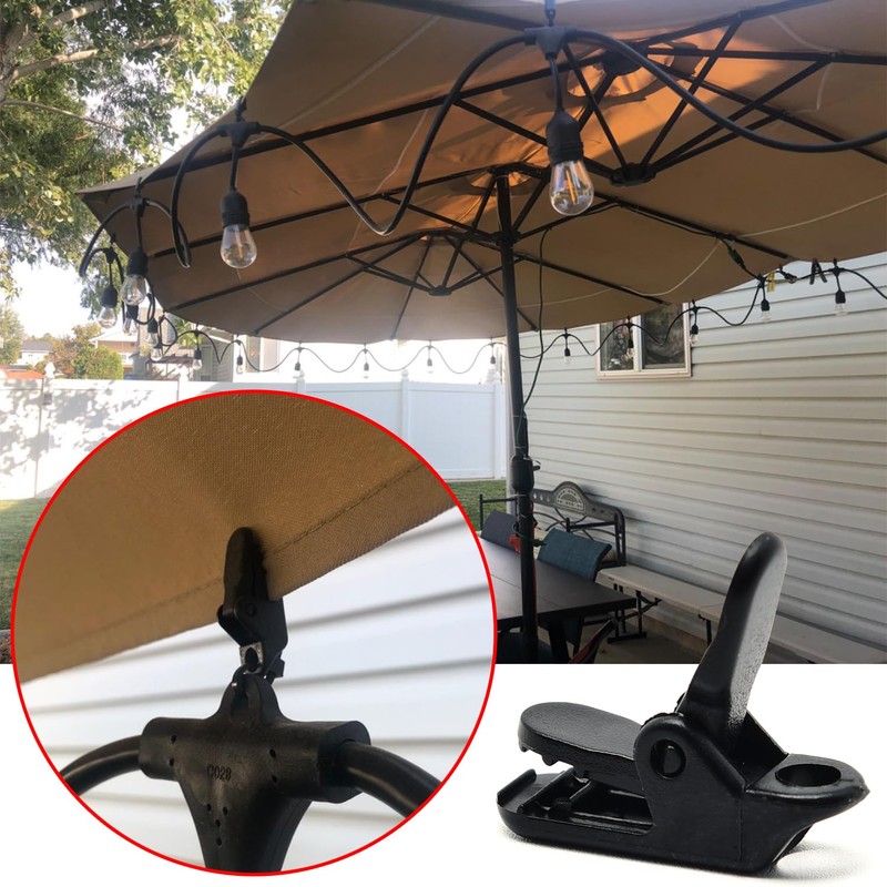 Surf turtle Tarp Clips 20-Pack Black Crocodile Clip Small Outdoor