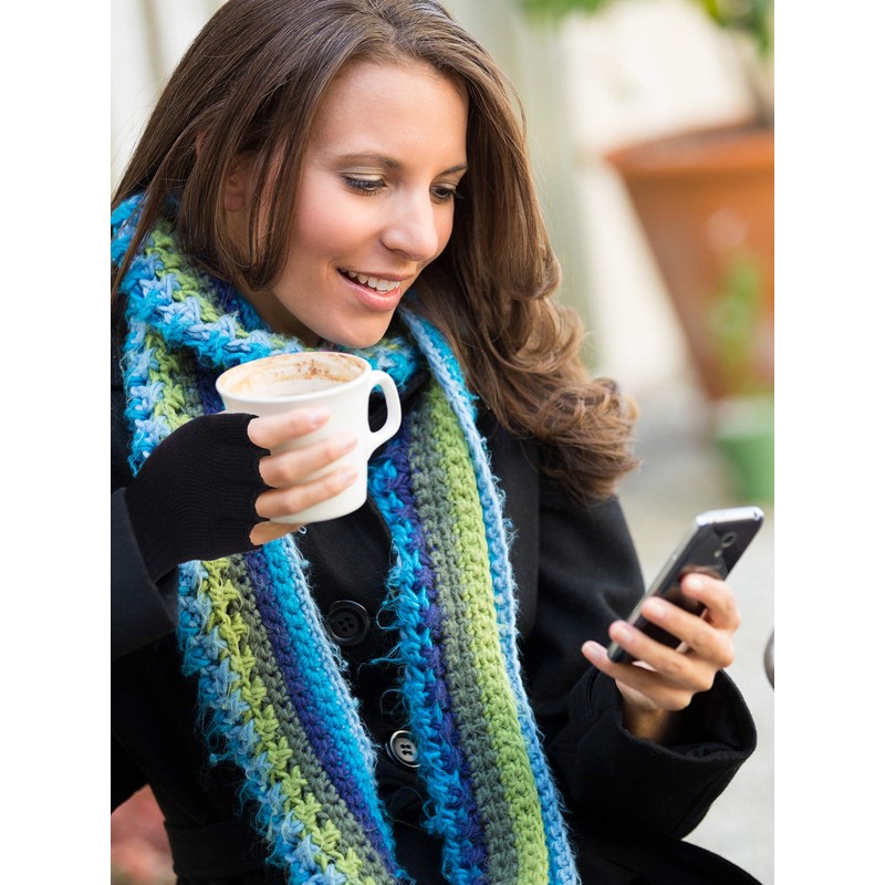 SATINIOR 2 Pair Unisex Winter Half Finger Gloves Knitted Fingerless