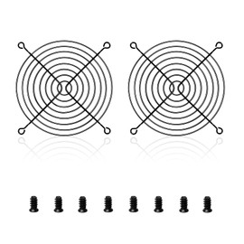 DVUIYYL 2 PCS 120mm Fan Grill pc 120mm Fan Bracket Grill (Black)