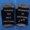 JXGZSO Grandpa Napping Socks Papa Gift Mens Funny Socks Please