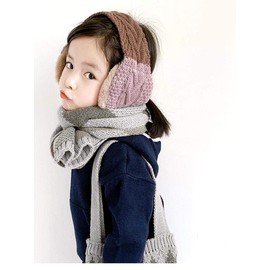 Sodom & Gomorrah Fluffy Earmuffs for Kids, Babies, Children, Knit, Earmuffs, Earmuffs, Yarn, mave pink