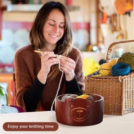 Yarn Bowls for Crocheting | Wooden Crochet Bowl,Creative Cute Animal Shaped Container, Knitting Supplies Organizer