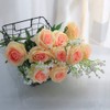 Justoyou Silk Artificial Rose Flowers Bridal Bouquet Flowers