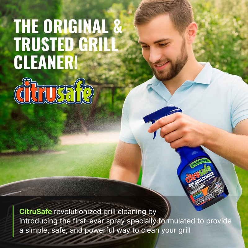 Citrusafe BBQ Grill Cleaner Spray for Outdoor Grill 16 OZ