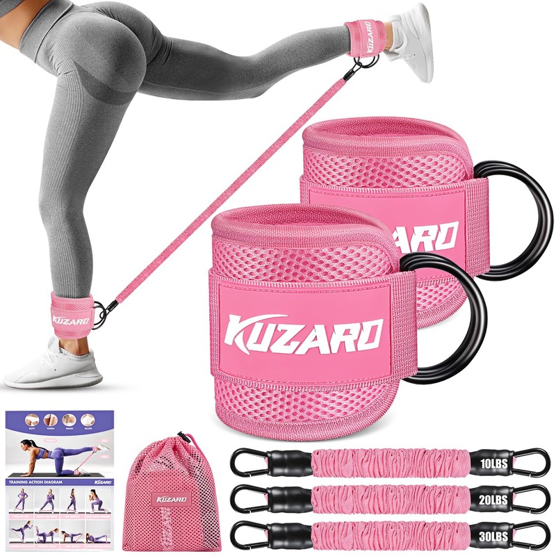 Resistance Bands Set with Ankle Straps, Glutes Workout Equipment, Ankle