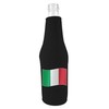 World Countries Flag Neoprene Zipper Beer Botttle Coolie (Italy)