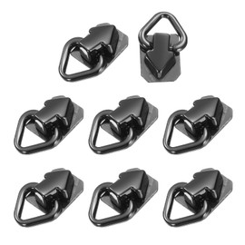 sourcing map Metal Ball Studs Rivets D Ring, 8 Pcs Ball Post Head Buttons Arrow Studs Rivets with Screw for Purse Chain Connector DIY Art Leather Crafts (Black)