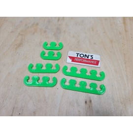 Ton's Performance Spark Plug Loom Clip-On Wire Separator 7-8mm Ignition Cable Divider Lime Green