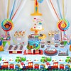 Train Party Decorations , Includes Plates, Straws, Napkins, Cups, Tablecloths,