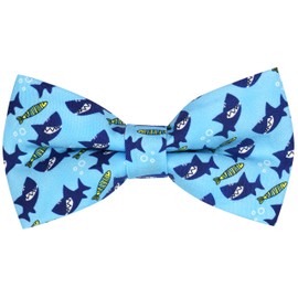 OCIA® Pattern Bow Tie Pre-tied Adjustable Bowtie for Mens & Boys - Various Patterns (Shark, M - (6yrs to Young Adults))