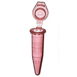 MUHWA 1000 Pcs Polypropylene Micro Centrifuge Tubes with Snap Lock 0.5ml Capacity Micro Tubes (Red)