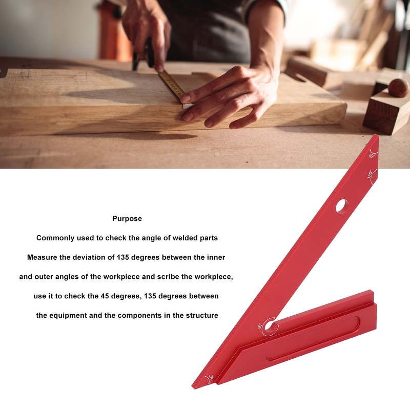 45 Degree Miter Ruler Professional High Accuracy 45 Degree Angle