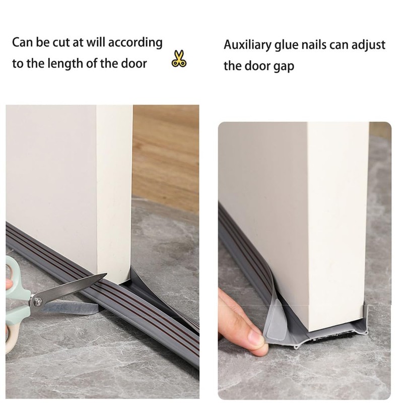 Vilemoon 2Pack Door Draft Stopper with Felt Cloth Reduce Noise,