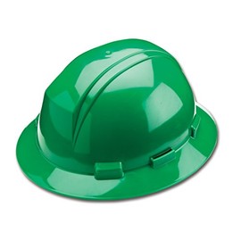 Dynamic Kilimanjaro Full Brim Hard Hat, HDPE Shell, Type 1, Class E, 4-Point Suspension, Wheel Ratchet Adjustment, Dark Green (280-HP641R-04)
