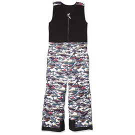 Arctix Kids Limitless Fleece Top Bib Overalls, White Multi Camo, X-Small Husky