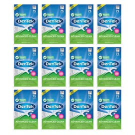 DenTek Triple Advanced Clean Mouthwash Blast Floss Picks, 75 Count, (Pack of 12)
