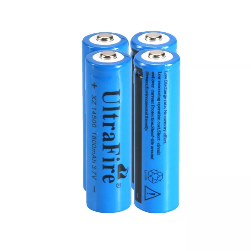 UltraFire 10pcs 14500 Battery 3.7V UltraFire 1800mAH Rechargeable Batteries Cell