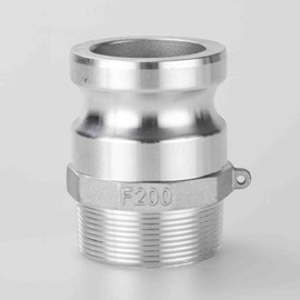ZHCONO Cam Lock Type F 2'' Cam Groove Couplings Al Camlock Hose Fittings Pipe Couplings (2Inch-F200-2pcs)