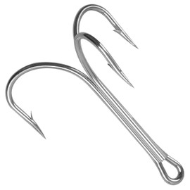 SILANON Classic Treble Hooks,20pcs Large Treble Fishing Hooks Saltwater Treble Hooks Silver Big Game Triple Barbed Fish Hooks Saltwater Fishing Hooks Size 4/0 6/0 7/0 8/0 10/0