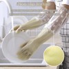 Dishwashing Cleaning Gloves 3 Pairs - Reusable Rubber Gloves Non-Slip