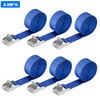 LUZOON Tie Down Straps 6 Pieces 2.5 m Lashing Straps