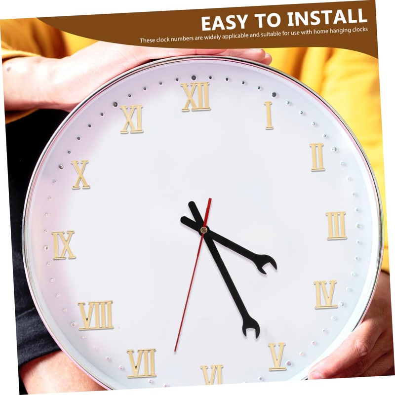 SEWACC 5Sets DIY Clock Numerals Durable Roman Number Replacement for