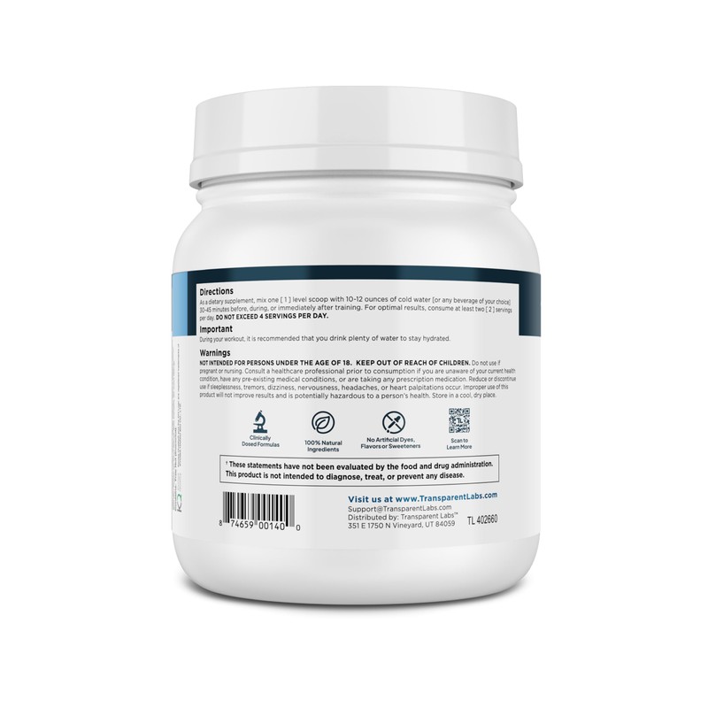 Transparent Labs Transparent Labs BCAA Glutamine - 8000 Mg of