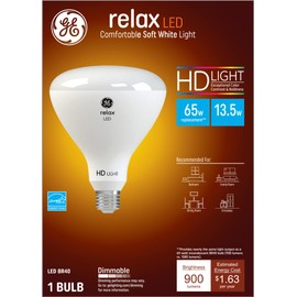 GE Lighting Relax HD Soft White 65W BR40 (1-Pack)