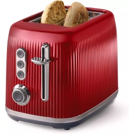 Oster Impressions Collection Retro 2-Slice Red Toaster Extra-Wide Bagel Slots
