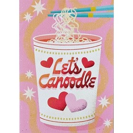 Greeting Card Happy Valentine's Day - Let's Canoodle - Romantic Flirty Cute Funny Pun (For Husband Wife Boyfriend Girlfriend Significant Other), White