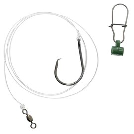 Striped Bass Slider Rig 6/0 Circle Hook, Uncle Mo's Saltwater Fishing Tackle, Quality Slider, 4ft 60lb Monofilament Leader for Surf, Beach & Boat Multi Species Use