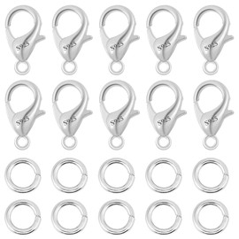ALEXCRAFT 925 Sterling Silver Chain Clasp Chain Clasps Bracelet Clasp for DIY Jewellery Making