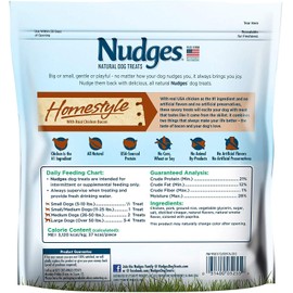 Nudges Chicken Bacon Sizzlers Dog Treats, 16 oz