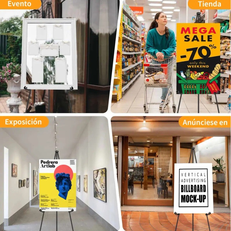 Caballete Plegable Instantáneo De 169cm Portátil Arte Pintar