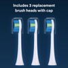 Auraglow Sonus Electric Toothbrush Replacement Brush Heads with Cover Cap,